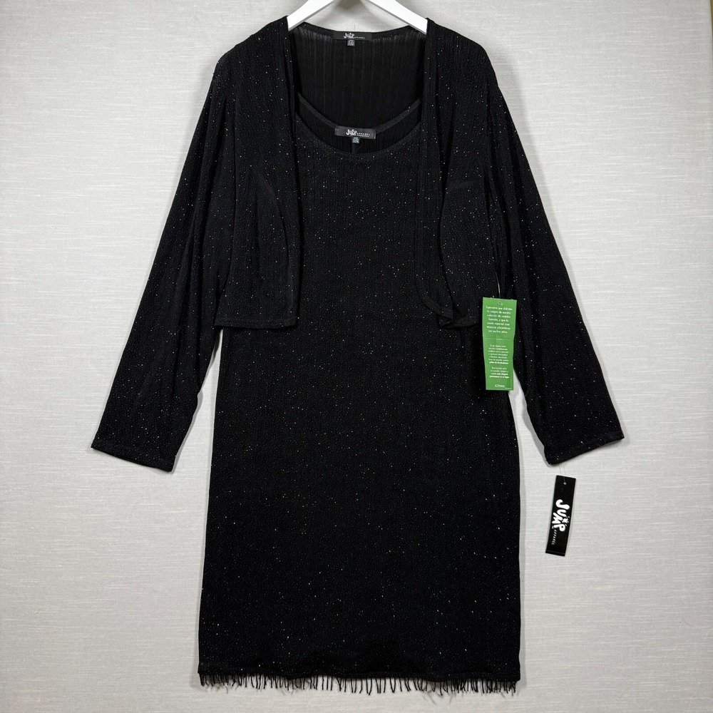 Jump‎ Apparel Dress Jacket Womens 20 Womens Evening Formal Shinny Stretch Beaded